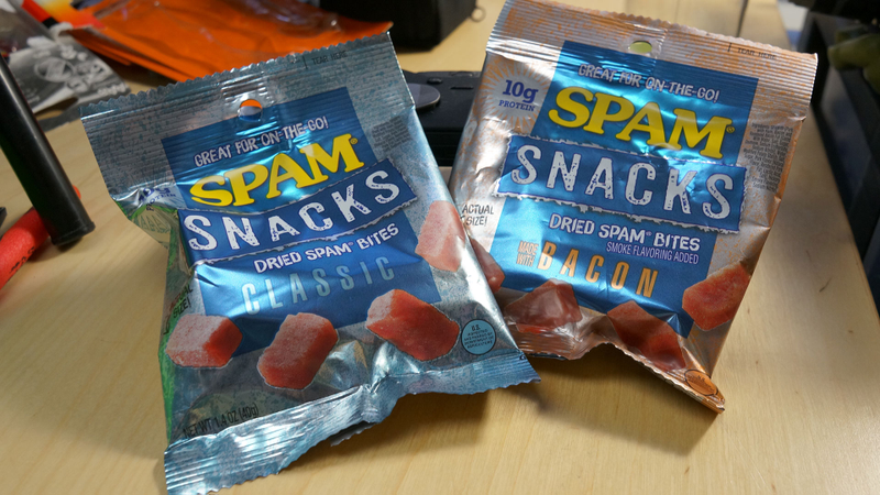 Illustration for article titled Snacktaku Eats Dried Spam Snacks So You Don't Have To